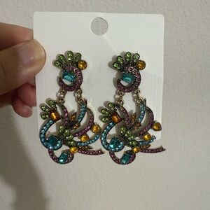 Vintage colorful phoenix Earrings
